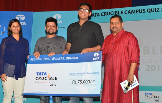 Tata Crucible Campus Quiz 2017 Udaipur regional event held