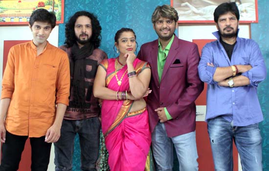 Ekta Jain, Shree Rajput and Ajay Singh at shooting of Shaadi With Jugaad 