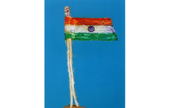 Thread Flag on Republic-Day