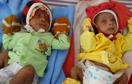 Tiny twin miracle girls survive at Jivanta Hospital-