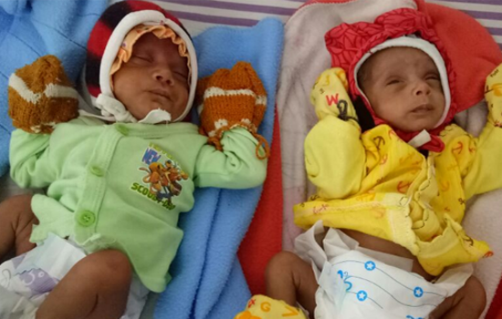 Tiny twin miracle girls survive at Jivanta Hospital- Tiny twin miracle girls survive at Jivanta Hospital-