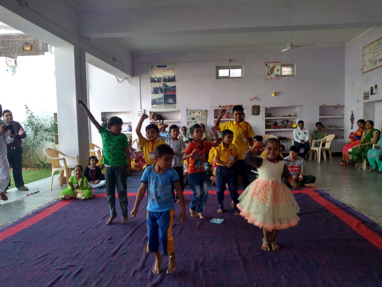 DM Chittorgarh  spent time among disabled children in Udaan school