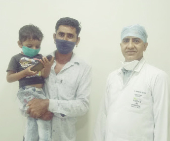 Successful operation of a cancerous lump in the kidney of a two-year-old child