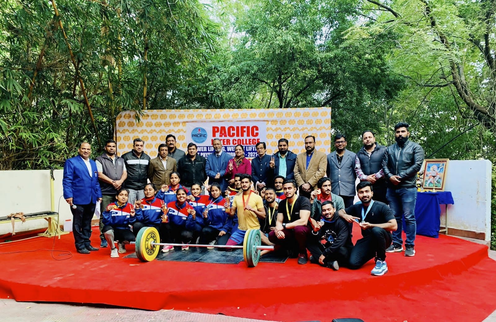 Two-day inter-college powerlifting, weight lifting competition organized