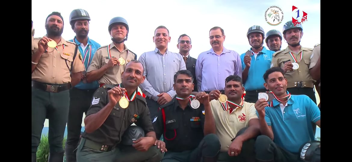 ABRAR KHAN OF 61 CAV WINS GOLD MEDAL IN LANCE AND PEG EVENT