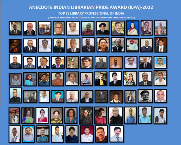 India’s Emerging ANECDOTE Publishing House honored Top 75 Librarians’ Professional of India under the Collaboration of URBAN HEARLD
