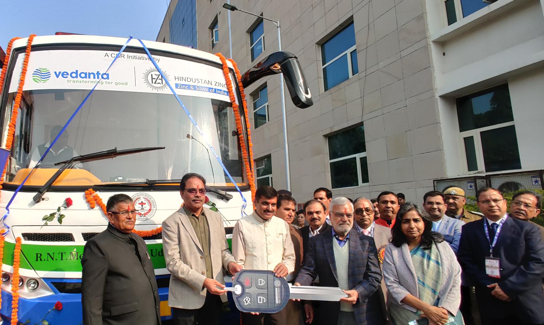 Hindustan Zinc extends support by providing Oncology VehicletoRNT Medical college, Udaipur
