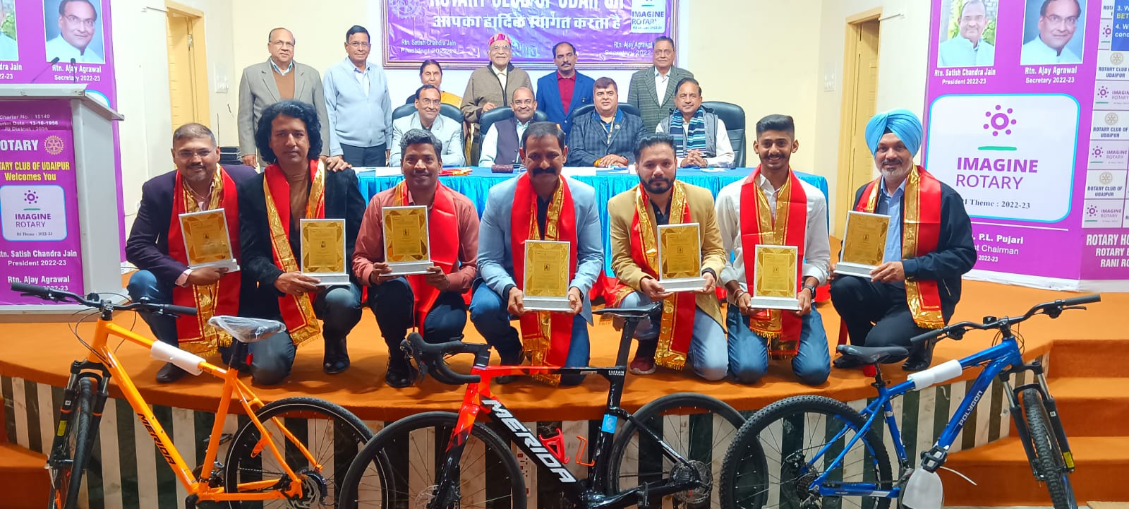 7 cyclists felicitated
