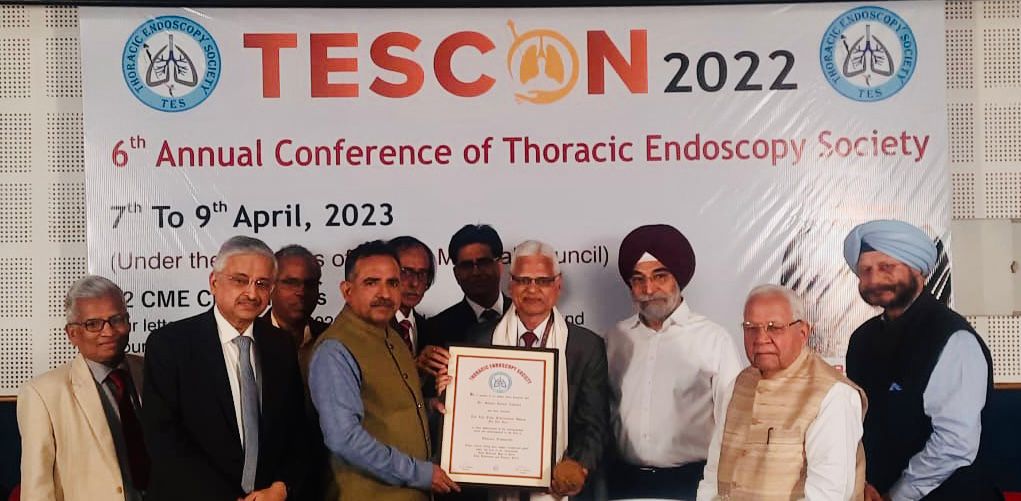 National Thoracic Endoscopy Society honored Dr. S. Of. Luhadia