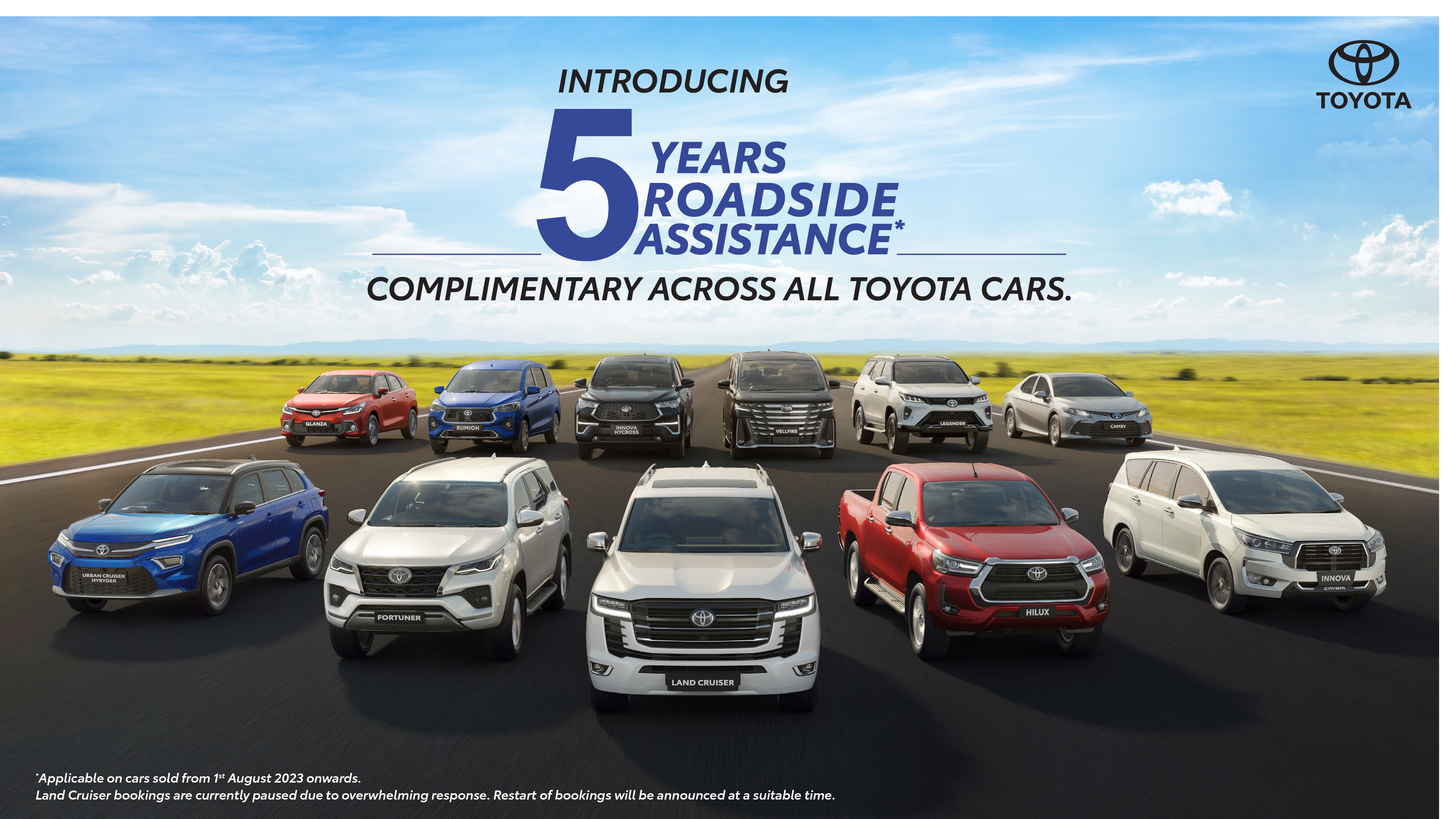 Toyota Kirloskar Motor offers 5Years of ComplimentaryRoadside Assistance Program