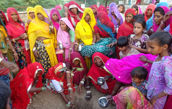 Sacred Peepal Tree Plantation in Udaipur villages to encourage Toilet Construction